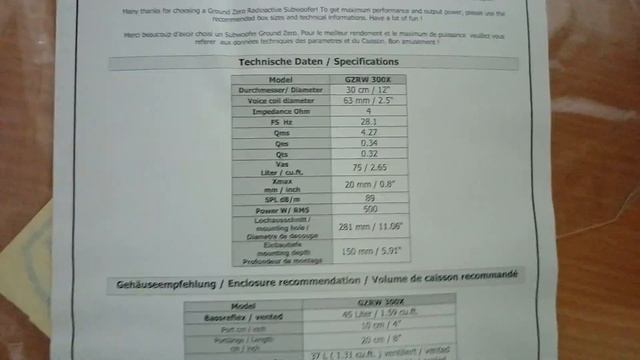 Unboxing Ground Zero GZRW 300X 500W RMS CAR AUDIO SUBWOOFER. смотреть онлайн