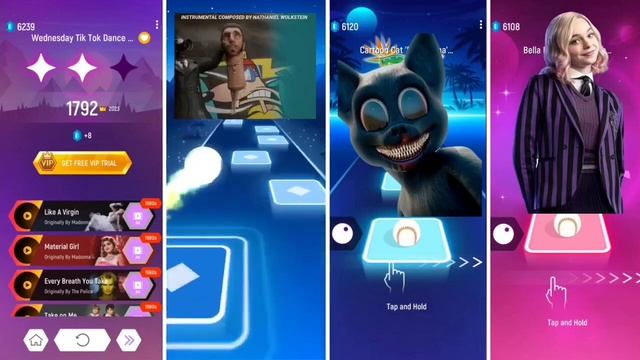 Wensday 🆚 Cartoon Cat 🆚 Skibdi Toilet 🆚 Anime Megan's 🆚 Metal Sonic Exe 🎶 Tiles Hop смотреть онлайн