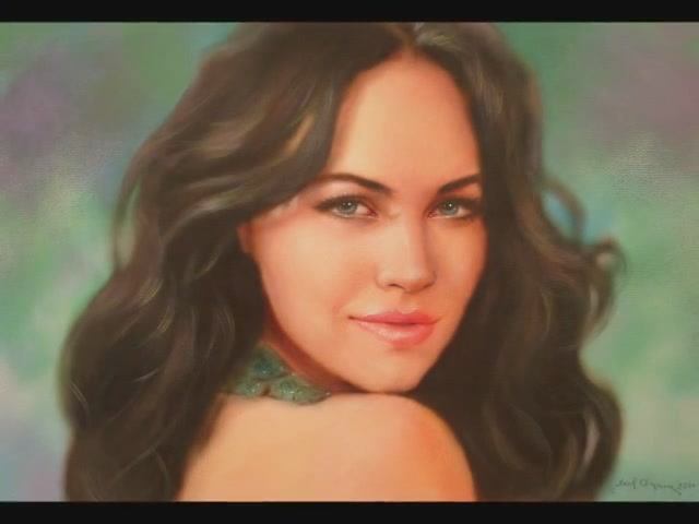 Speed drawing portrait in the mixed technique. Megan Fox. смотреть онлайн