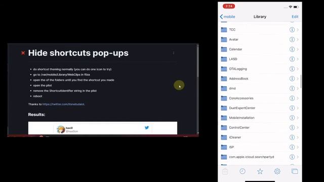 How to Hide shortcuts pop-ups & Edit Installed Profiles on iOS 11-15 using FilzaEscaped смотреть онлайн