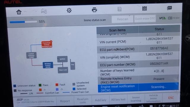 2009 Jeep Liberty Remote Key Fob Programming Step By Step Using Autel MaximIm 608 смотреть онлайн