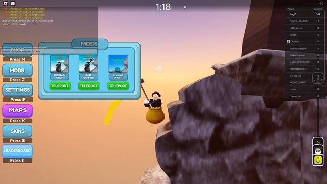 Getting Over It Roblox Speedrun [Former WR 2:55 Realtime] (First Sub 3 Minute Speedrun.) смотреть онлайн