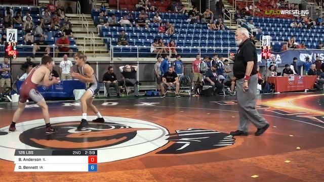 Junior GR 126 Consi of 32 #2 - Benjamin Anderson (IL) vs. Drew Bennett (IA) смотреть онлайн