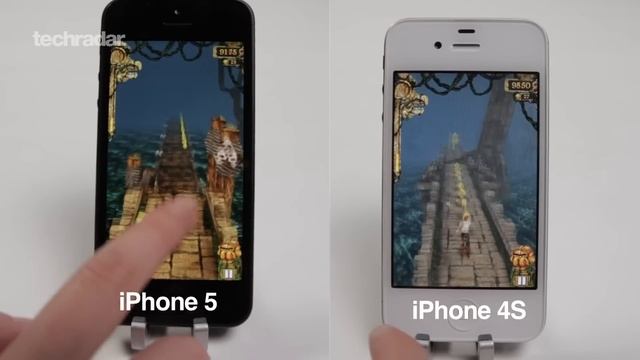 iPhone 5 vs iPhone 4S Screen & Game Footage Test Comparison - Temple Run смотреть онлайн