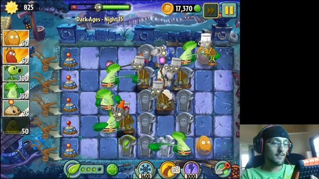 Plants vs. Zombies 2 DARK AGES - Night 15 w/ Mike & Lex (Fighting for Magnet) iOS Face Cam смотреть онлайн