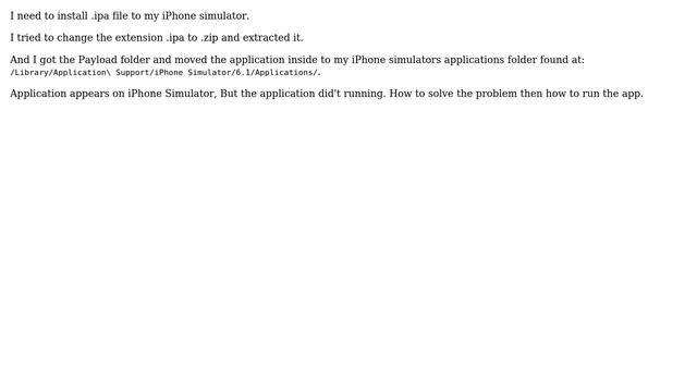 Apple: How can I install .ipa file to my iPhone simulator? смотреть онлайн