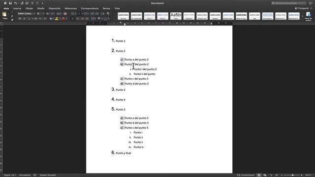 CURSO WORD 2019 EN MAC - 04 Listas alfanuméricas y sangrías. Parte 4 смотреть онлайн