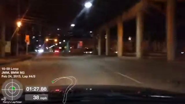 E36 BMW M3, Harrys Lap Timer Testing at Night, IPhone 5, Kensington Mount смотреть онлайн