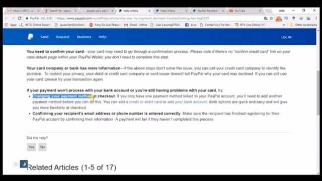 paypal your payment was declined fix смотреть онлайн