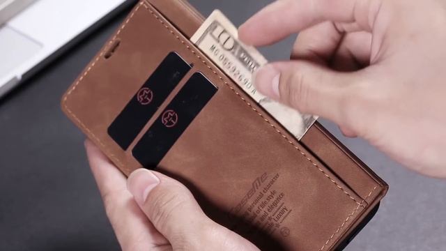Husa CaseMe tip portofel, cu inchidere magnetica, textura catifelata смотреть онлайн