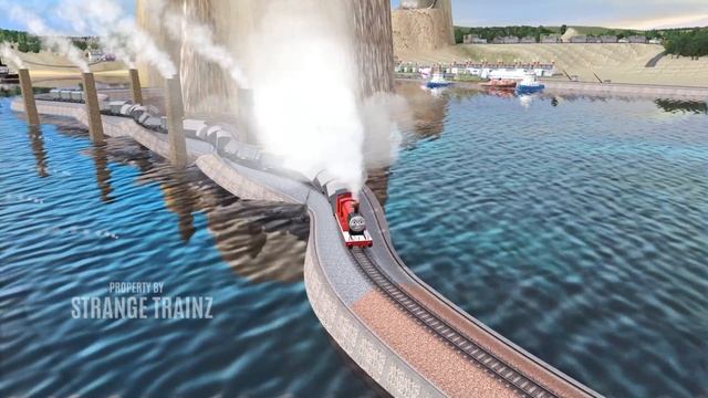 WOW!! James Walks Through the Oleng Railroad Tracks in the Middle of the Sea | STRANGE TRAINZ смотреть онлайн