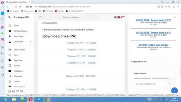 Download Telegram IPA file for iPhone