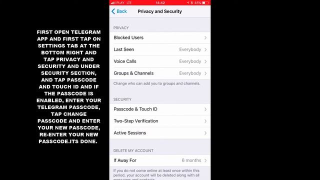 HOW TO CHANGE PASSCODE IN TELEGRAM APP (IOS) смотреть онлайн