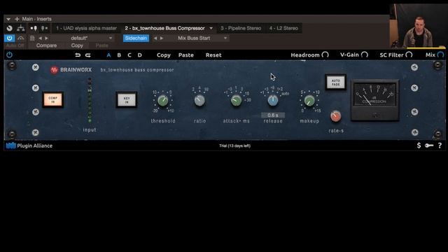 Townhouse SSL Bus Compressor - Plugin Alliance & Brainworx | Studio One 4