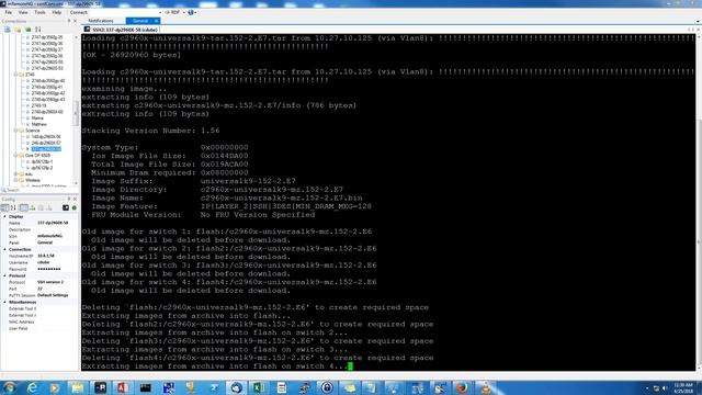 Cisco 2960X stack firmware Upgrade смотреть онлайн