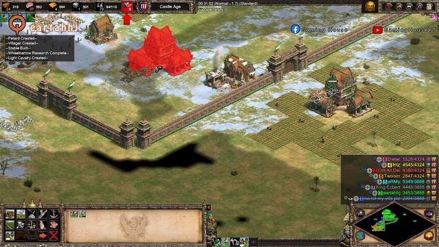 AOE2:DE - Road to 2.5k ELO - 4v4 Khmer Arena - eartahhj - 25/02/2021 смотреть онлайн