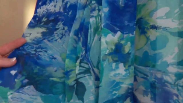 Susan Graver Printed Sheer Chiffon Cascade Open Front Vest with Mary Beth Roe смотреть онлайн