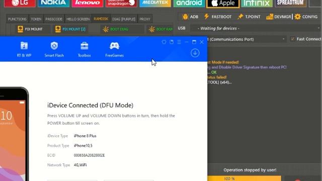 I Phone 8 Plus 16.7 Hello Screen Bypass Unlock Tool
