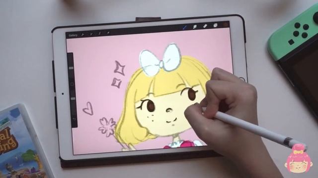 [Draw w/ me Animal Crossing Edition] Using Procreate on ipad pro! смотреть онлайн