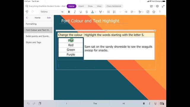 Class Notebook for Students - Font Colours and Text Highlighter on Apple iPad смотреть онлайн