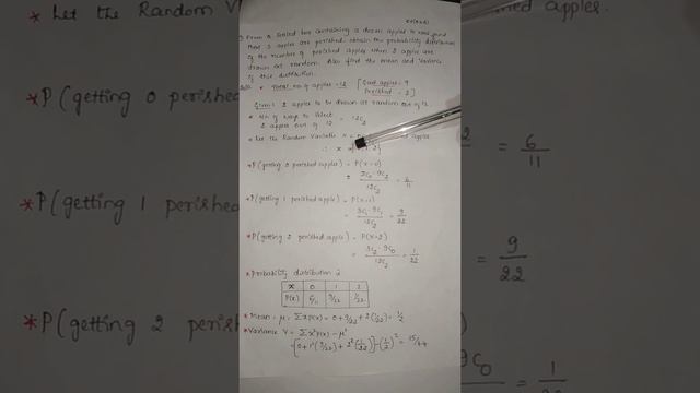 Example Finding Probability Distribution (Perished Apples) - VTU Engineering Mathematics смотреть онлайн