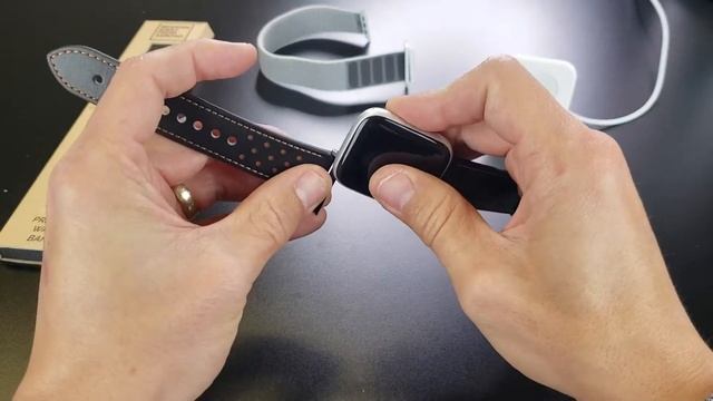 Mifa Leather Replacement Band for Apple Watch Series 1,2,3 & 4 (42mm & 44mm) смотреть онлайн