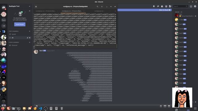 Bad Apple in Discord with messages (pretty fast) смотреть онлайн