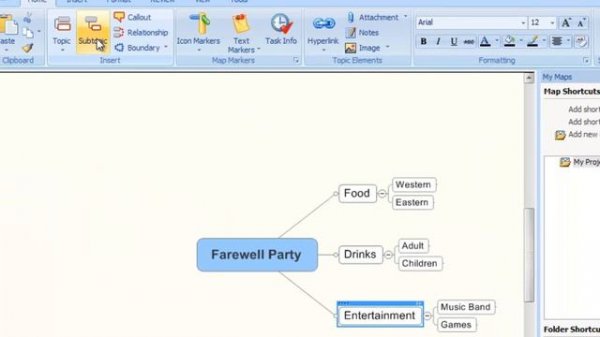 How to create mind map with Mindjet Mind Manager Pro 7