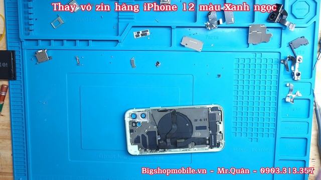 Cận cảnh chi tiết quá trình thay vỏ chiếc iPhone 12 màu xanh ngọc đẹp như máy mới смотреть онлайн