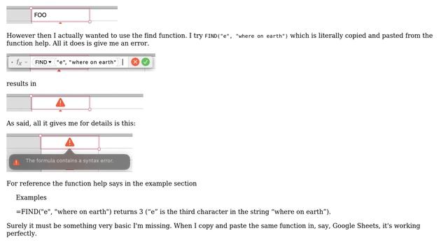 Apple: Almost all Functions in Numbers on MacOS Give Me Syntax Errors смотреть онлайн