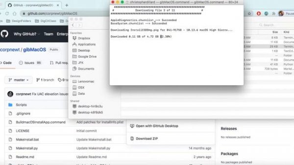 Install MacOS Versions Using GibMacOS
