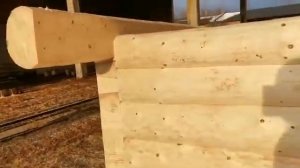 Сруб 5 на 6 "в лапу" (полулафет)