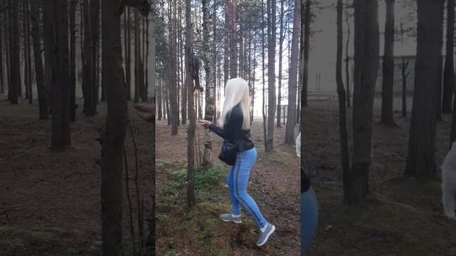 о.Ягры 07.09.2020 Северодвинск  кормление белочки