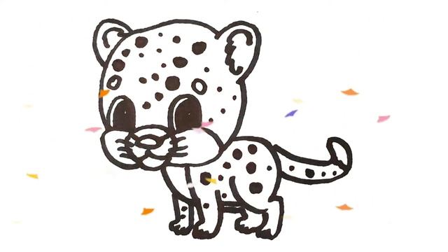 como dibujar y colorear un jaguar kawaii paso a paso en español смотреть онлайн
