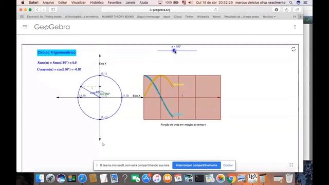 Aula Funções Trigonométricas SENO E COSSENO - 16/04/20 (part1) смотреть онлайн