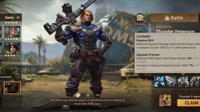 New hero Thunder Peterson Hero highlight | Doomsday Last Survivors смотреть онлайн