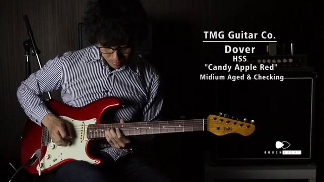 【Brush eight】TMG Guitar Co. Dover HSS "Candy Apple Red" Midium Aged & Checking Part.2【For SALE】 смотреть онлайн