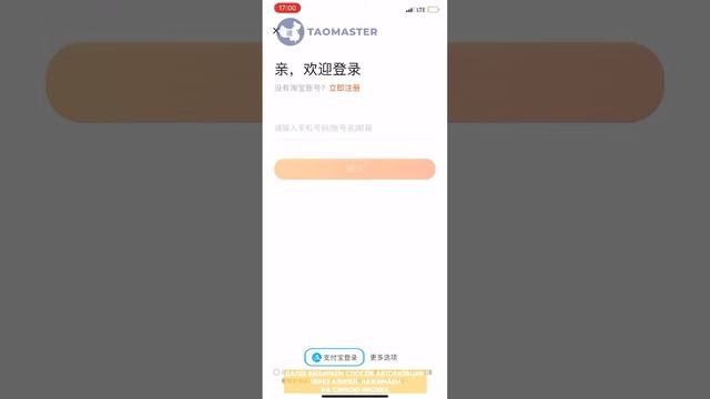Вход в приложение TaoBao на iPhone через учетную запись AliPay смотреть онлайн