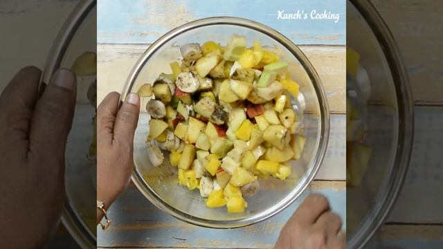 Fruit Salad Recipe | Apple, Guava, Pineapple, Banana Recipe | Kanch's Cooking смотреть онлайн