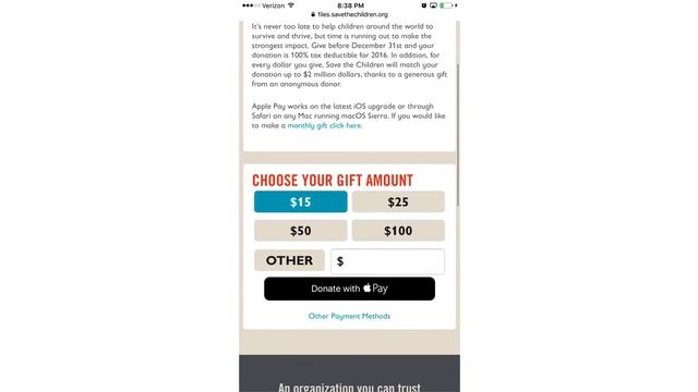 Donate to Save the Children with Apple Pay смотреть онлайн