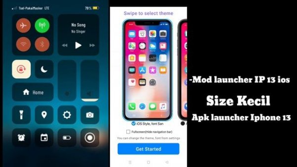 Download apk launcher iPhone 13 Di Android