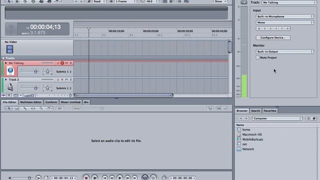 Soundtrack Pro 3 - Recording Into Soundtrack Pro смотреть онлайн
