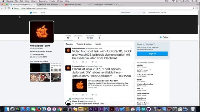 iOS 9.3.5 Jailbreak DIY Fried Apple Team | BlackHat 2017 смотреть онлайн