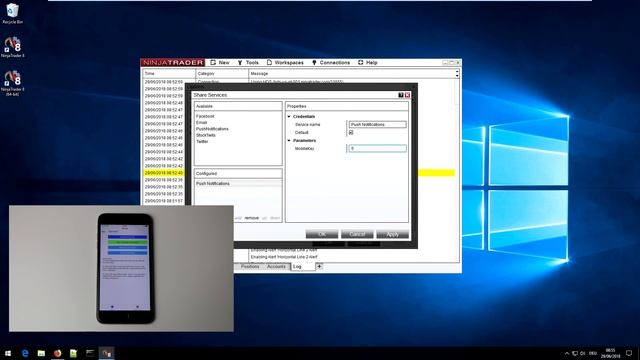 Push Notifications for NinjaTrader (Apple iOS demo) смотреть онлайн