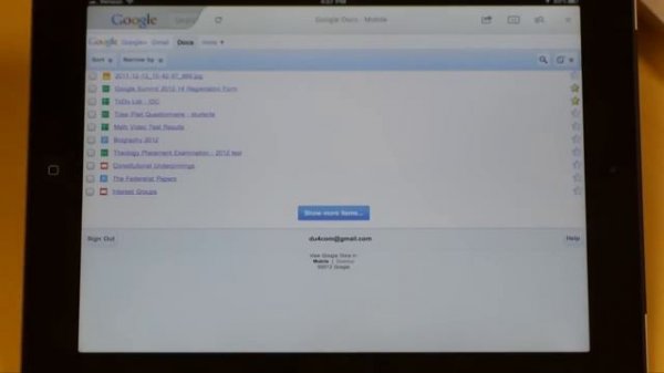 iPad- APPS- Google Docs