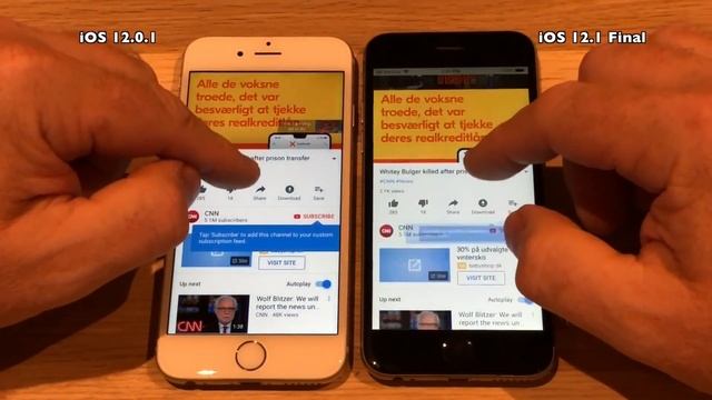 iPhone 6 : iOS 12.1 Final vs iOS 12.0.1 Speed Test (Build 16B92 / 16B93) смотреть онлайн