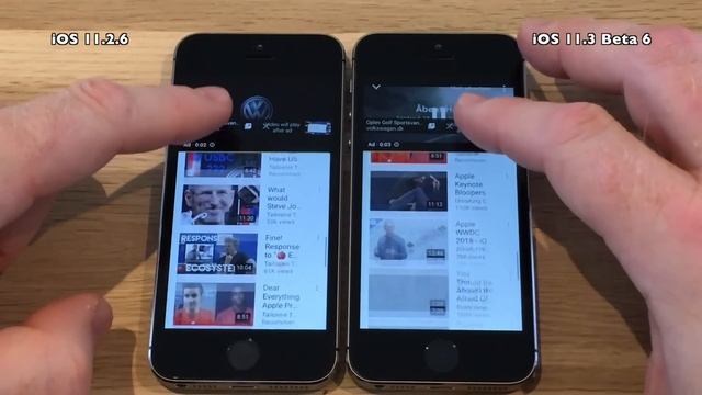 iPhone 5S : iOS 11.3 Beta 6 vs iOS 11.2.6 Speed Test Build 15E5216a смотреть онлайн