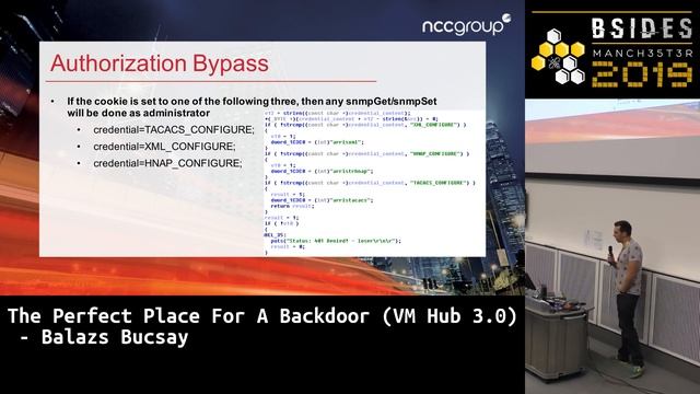 BSidesMCR 2019: The Perfect Place For A Backdoor (VM Hub 3.0) - Balazs Bucsay смотреть онлайн