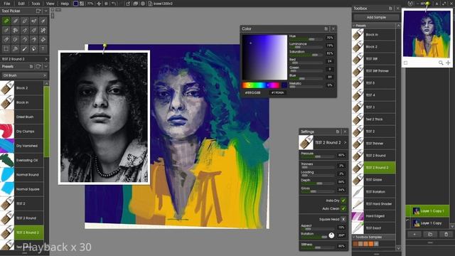 11 01 2023 - digital painting timelapse - Rebelle 5 Pro / Artrage Vitae смотреть онлайн