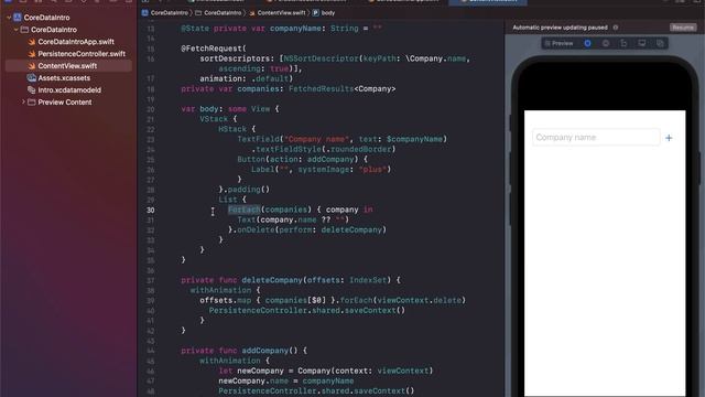 SwiftUI Core Data Intro смотреть онлайн